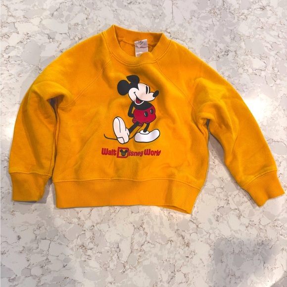 Disney Other - Toddler - Disney Bright Yellow Mickey Mouse Sweatshirt